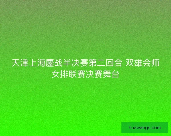 天津上海鏖战半决赛第二回合 双雄会师女排联赛决赛舞台 天津上海鏖战半决赛第二回合 双雄会师女排联赛决赛舞台